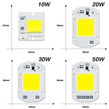 LED COB Lamp 10W 20W 30W 50W Real AC 220V 230V IP65 Smart IC DIY LED Bulb Flood Light Spotlight For Projectors Driver Light