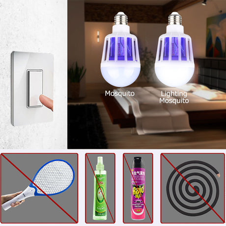 AC175~220V LED Mosquito Killer Bulb E27/B22 LED Bulb For Home Lighting Bug Zapper Trap Lamp Insect Anti Mosquito Repellers Light