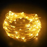 LED String Light Fairy light Battery waterproof Silver Wire Christmas Halloween USB Xmas Decoration Romantic lights 1/2/3/5/10M
