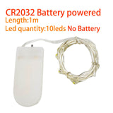 LED String Light Fairy light Battery waterproof Silver Wire Christmas Halloween USB Xmas Decoration Romantic lights 1/2/3/5/10M
