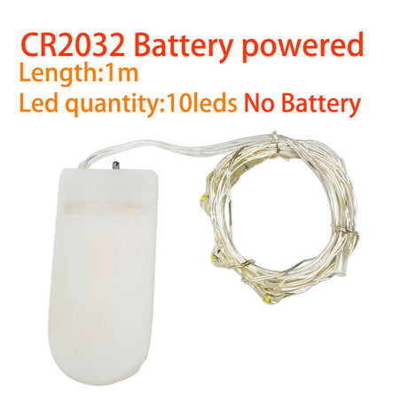 LED String Light Fairy light Battery waterproof Silver Wire Christmas Halloween USB Xmas Decoration Romantic lights 1/2/3/5/10M