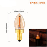 E14 Led Dimmable Bulb E12 E14 220V 0.5W 1W 2W LED Lamp LED Filament Night Light Chandelier LED Edison Bulbs C7 T20 T22