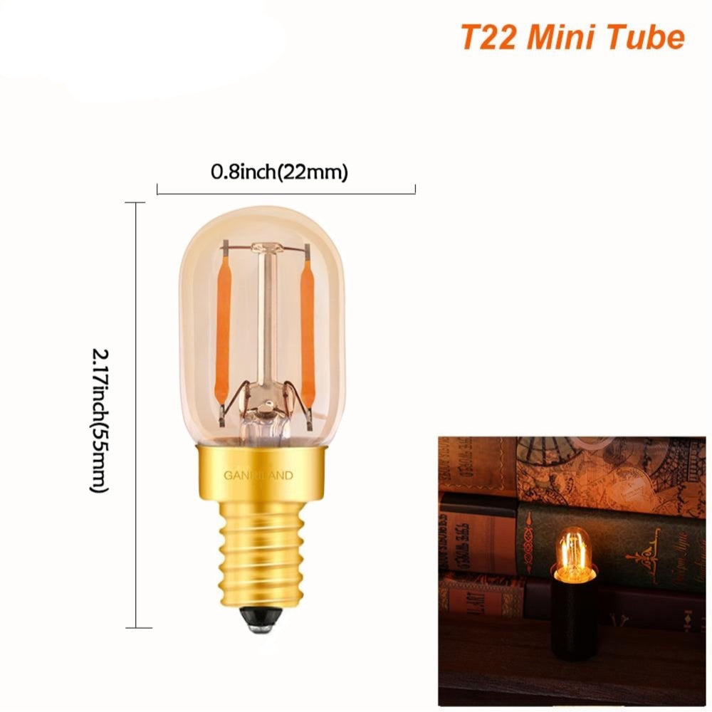 1W E12 E14 T22 LED Filament Candlestick Bulb Retro Tube Bulb