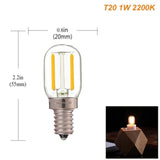 E14 Led Dimmable Bulb E12 E14 220V 0.5W 1W 2W LED Lamp LED Filament Night Light Chandelier LED Edison Bulbs C7 T20 T22