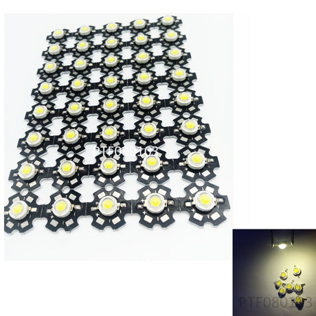 10pcs High Power 1W 3W Cool / Warm White 3500K 6500K 15000K 20000k 30000k LED Bulb Chip Crystal Diodes Light With 20mm AL Star