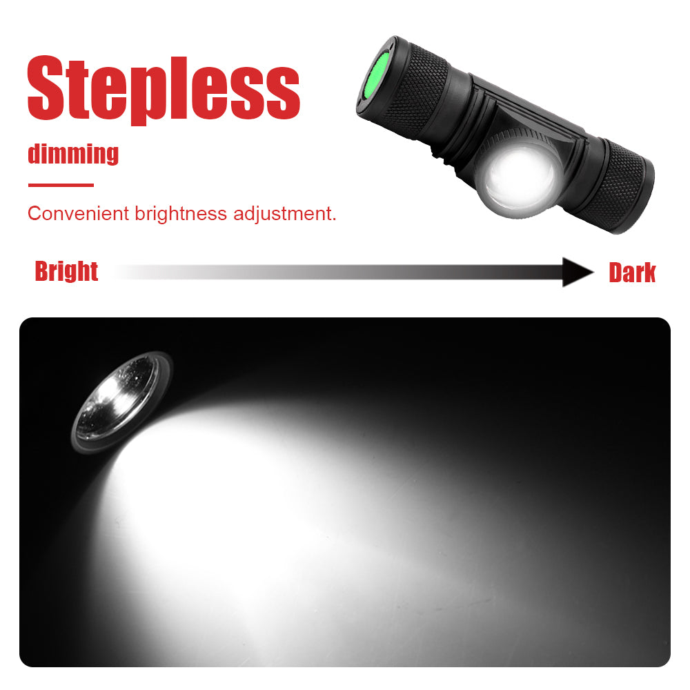 D20 2000lumens XPG LED Headlight 4-Mode Zoom Headlamp Rechargeable Head Torch Fishing Camping Flashlight 18650 Battery