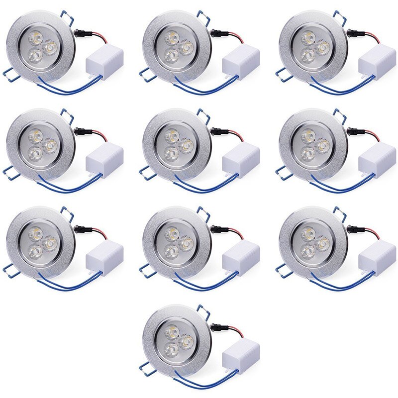 Led Downlights 9W 12W 15W 220V 110V 10pcs/lot LED Ceiling Downlight Lamps Spot Recessed Down light Bulb Home Indoor Lighting