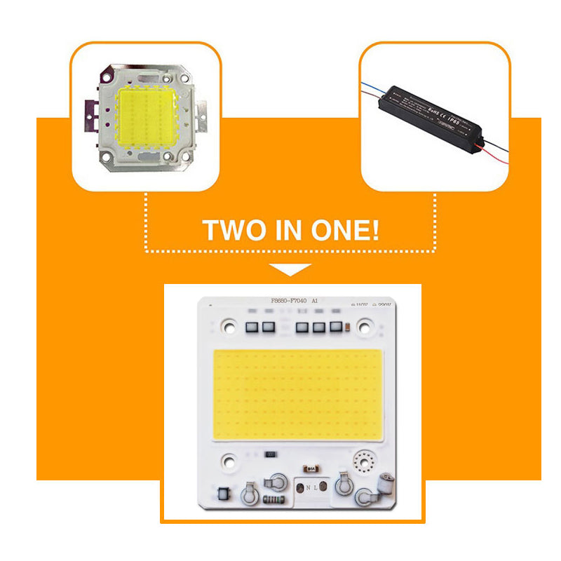 COB LED Chip 100W 50W 30W 20W 10W Smart IC No Need Driver LED SMD Beads FOR Floodlight Spotlight outdoor lamp