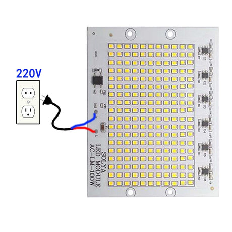COB LED Chip 100W 50W 30W 20W 10W Smart IC No Need Driver LED SMD Beads FOR Floodlight Spotlight outdoor lamp