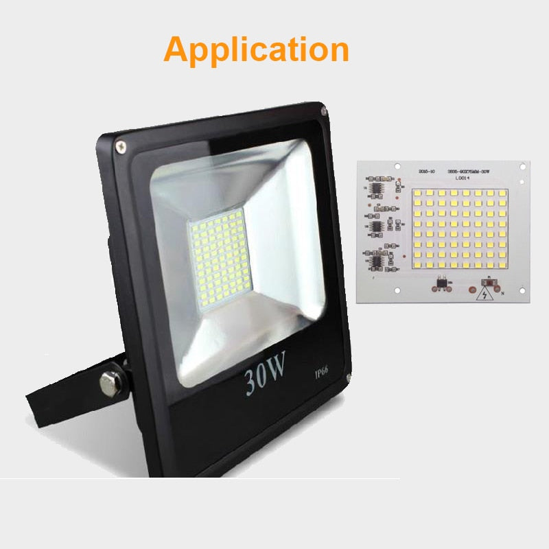 COB LED Chip 100W 50W 30W 20W 10W Smart IC No Need Driver LED SMD Beads FOR Floodlight Spotlight outdoor lamp