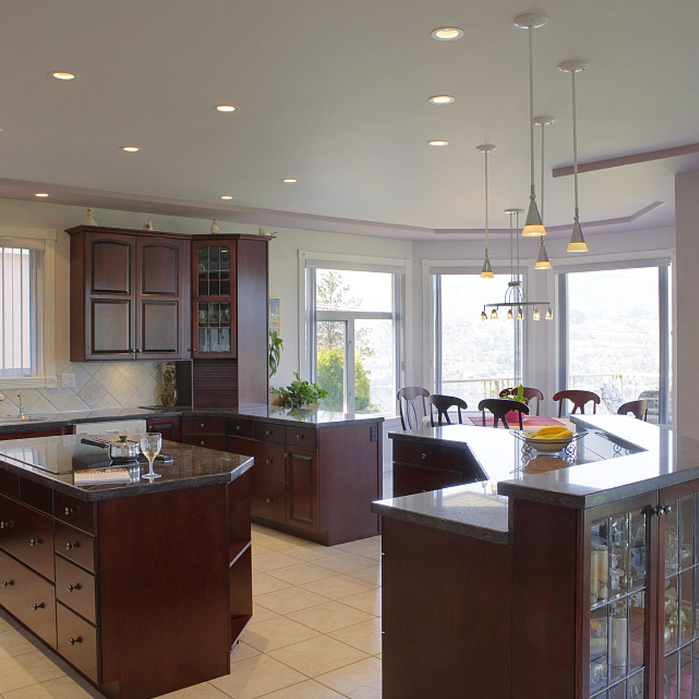 DBF Silver Round Dimmable Recessed LED COB Downlight 6W/9W/12W/18W Recessed LED Ceiling Spot Light 3000K 4000K 6000K AC90-265V