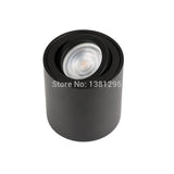 Adjustable LED Round Surface Mount Trim less Downlight GU10 Fixture Cylinder Ceiling Down Spot Light Bedroom Lamp GU10 Fitting