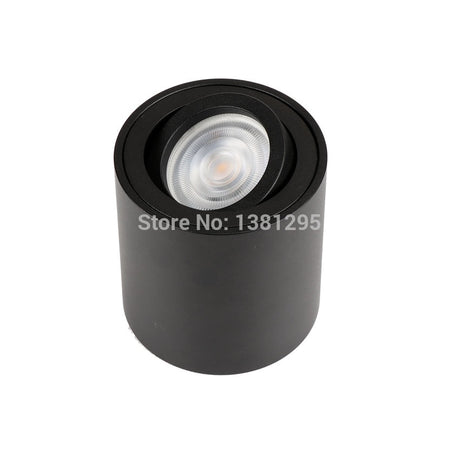 Adjustable LED Round Surface Mount Trim less Downlight GU10 Fixture Cylinder Ceiling Down Spot Light Bedroom Lamp GU10 Fitting