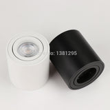 Adjustable LED Round Surface Mount Trim less Downlight GU10 Fixture Cylinder Ceiling Down Spot Light Bedroom Lamp GU10 Fitting
