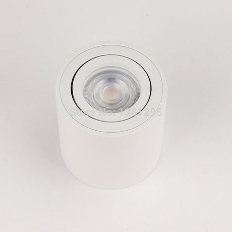 Adjustable LED Round Surface Mount Trim less Downlight GU10 Fixture Cylinder Ceiling Down Spot Light Bedroom Lamp GU10 Fitting