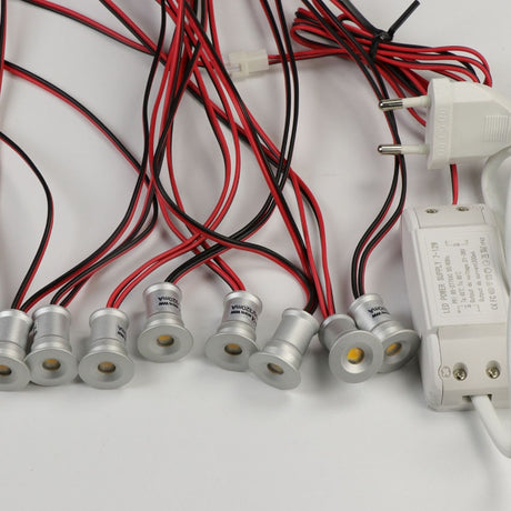 LED Spotlight 1W Recessed Plinth Light Mini LED Spot Light Small Ceiling Downlight Wall Spots jewelry Showcase Cabinet Lighting