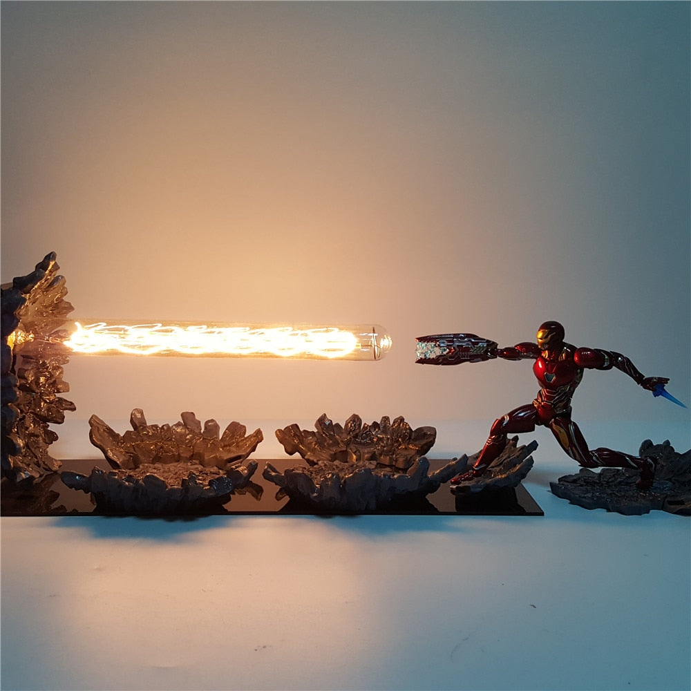 Avengers Endgame Figure Iron Man MK50 LED Night Lamp Anime Movie Avangers 4 Iron Man Light Table Lamp for Children Man MY1