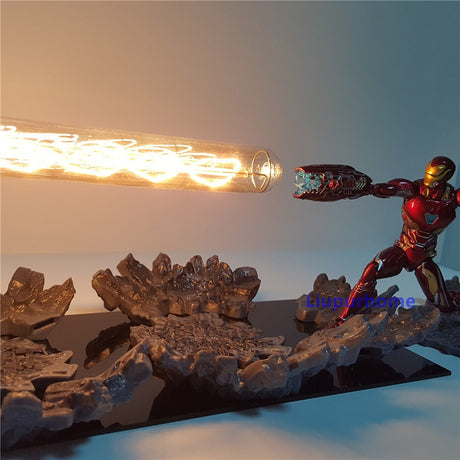 Avengers Endgame Figure Iron Man MK50 LED Night Lamp Anime Movie Avangers 4 Iron Man Light Table Lamp for Children Man MY1