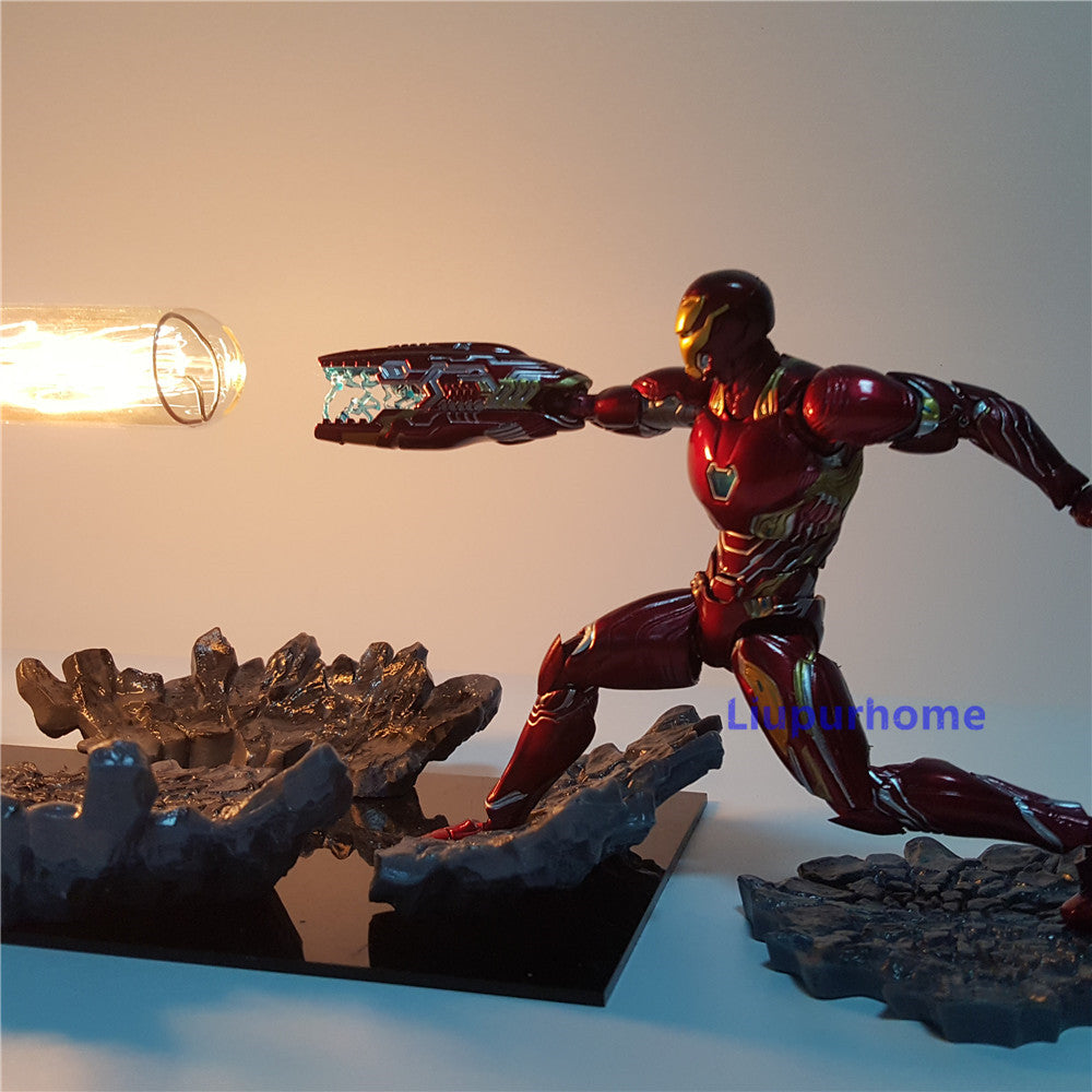 Avengers Endgame Figure Iron Man MK50 LED Night Lamp Anime Movie Avangers 4 Iron Man Light Table Lamp for Children Man MY1