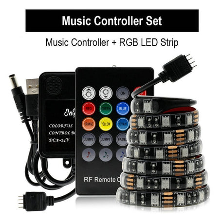 USB LED Strip 5050 RGB Changeable 5V Waterproof / No Waterproof  with USB Controller Set DIY TV Decoration LED Light.