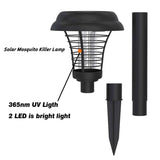 Solar LED Mosquito Repellent Killer Lamp Outdoor Mosquito Pest Fly Bug Insect Zapper Killer Trap Lamp For Garden Yard Lawn