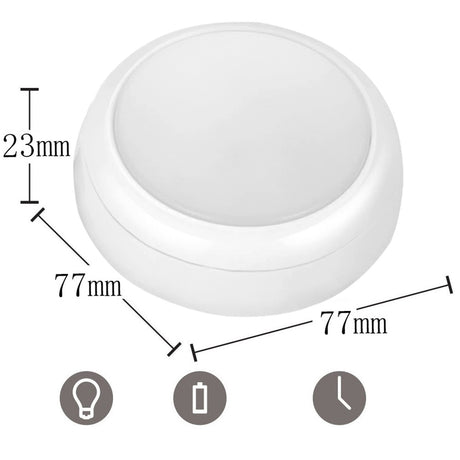 RGBW 13 Colors LED Under Cabinet Light Dimmable Timing LED Puck Lights Wireless Downlight Spotlights For Close Wardrobe Stair