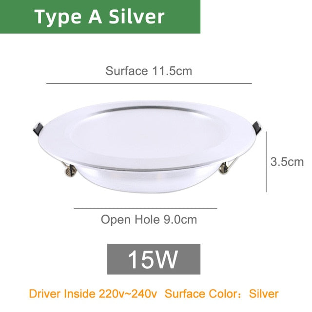Kaguyahime Thin LED Downlight 220V LED Spot Down Light 18W 15W 9W 5W High Bright Gold White Round Recessed Lamp Indoor Lighting