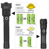 led flashlight 90000 lumens xhp70.2 most powerful flashlight 26650 USB torch xhp70 xhp50 lantern 18650 hunting lamp hand light