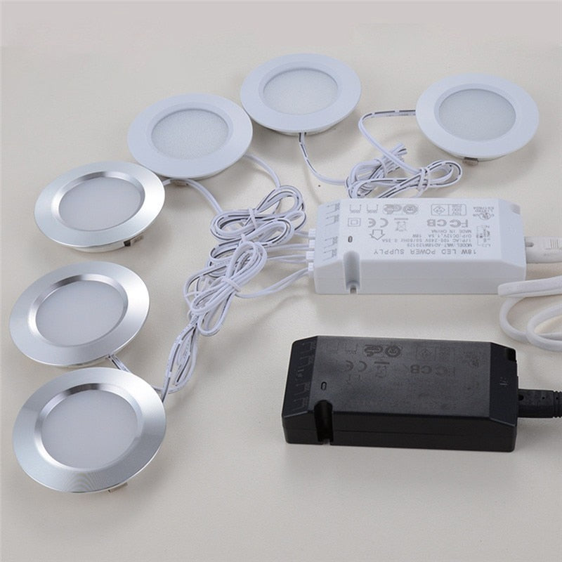 LED Downlight 12V Low Voltage Ultra-Thin Concealed Mini LED Downlight LED Display Cabinet Light Kitchen Cabinet Light With 2M Terminal Wire