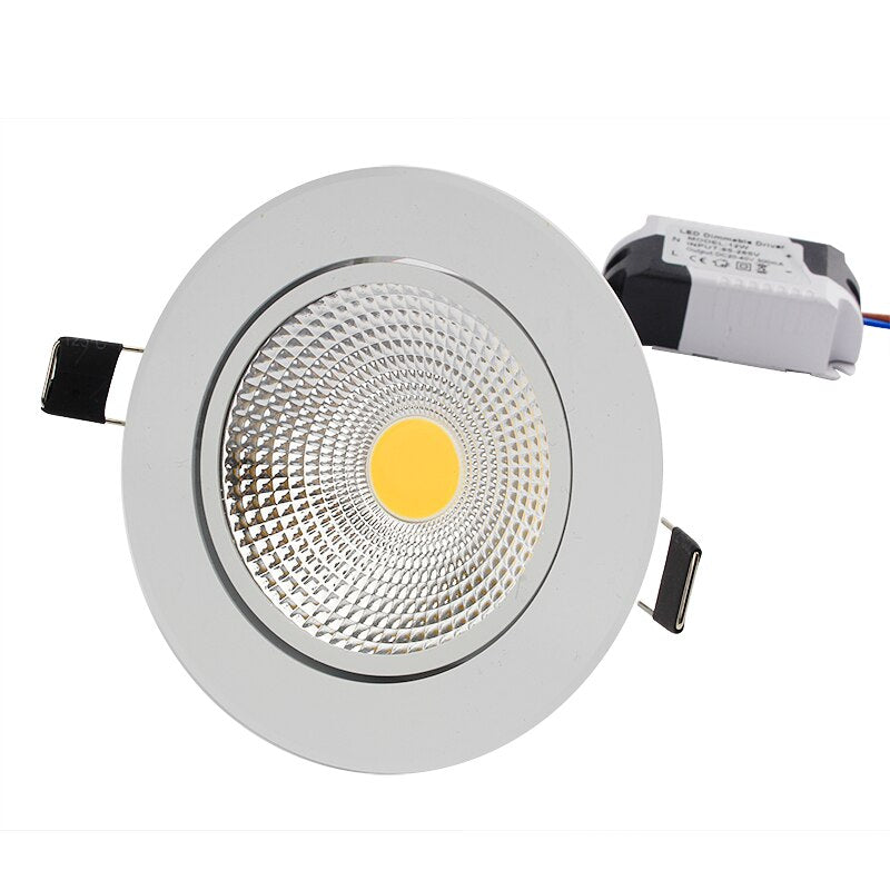 Super Bright Dimmable Led downlight COB Spot Light 3w 5w 7w 12w recessed led spot Lights Bulbs Indoor Lighting