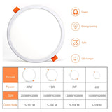 LED Panel Lights Ultrathin Surface Downlight 6W 8W 15W 20W 220V Square Round Panel Light White/Warm Indoor Bedroom LED Light