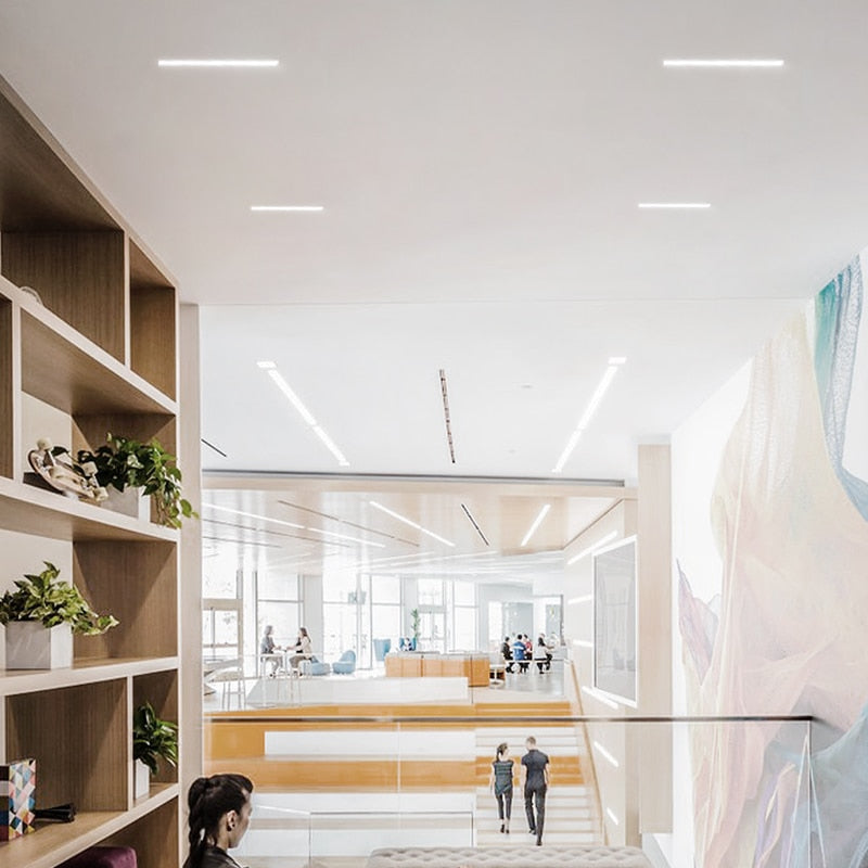 SCON 15W Framless Recessed Ceiling Floodlight Office Easy Maintain Downlight 4000k Natural Light 40.6cm Linear Bar Light Ra>85