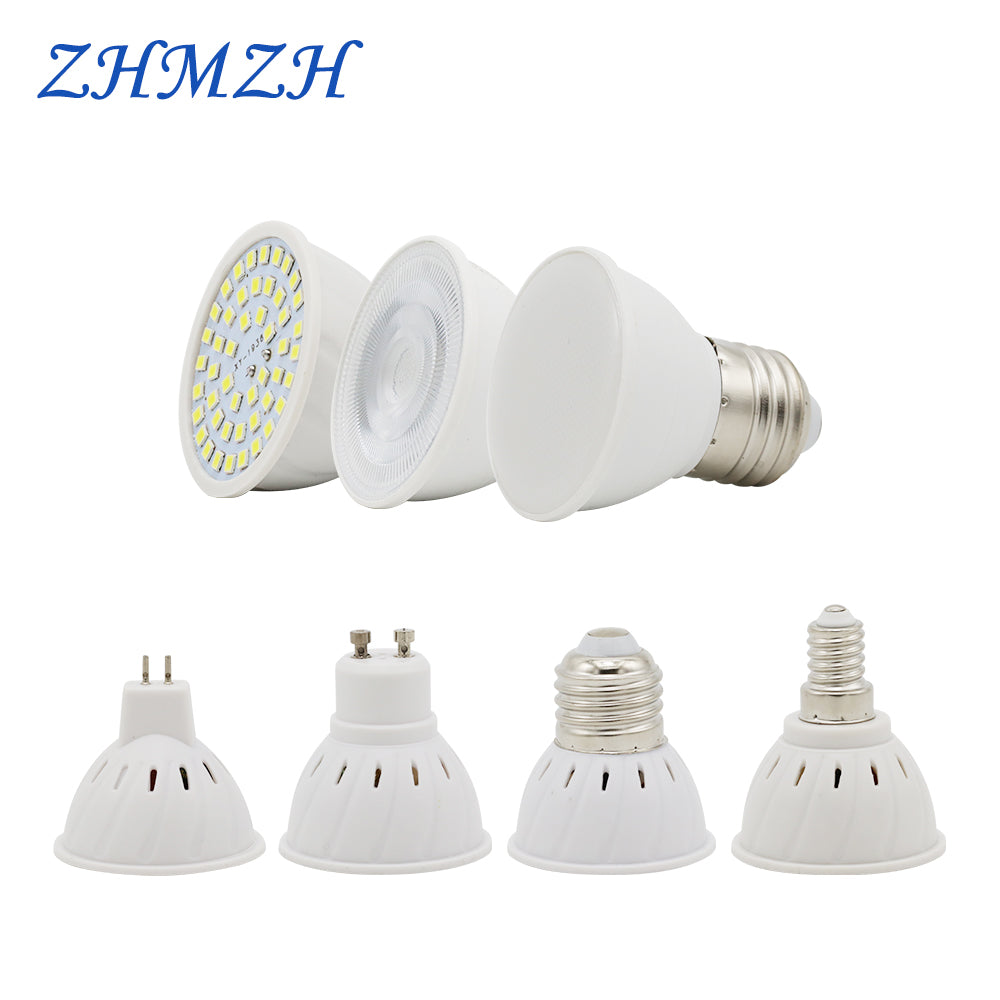 LED Lamp Cup E27 E14 MR16 GU10 Bulb Light Lampada LED Spotlight 48 LEDs 2835 Chip SMD Bombillas LED Lighting Corn Bulbs 6W
