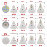 LED Lamp Cup E27 E14 MR16 GU10 Bulb Light Lampada LED Spotlight 48 LEDs 2835 Chip SMD Bombillas LED Lighting Corn Bulbs 6W