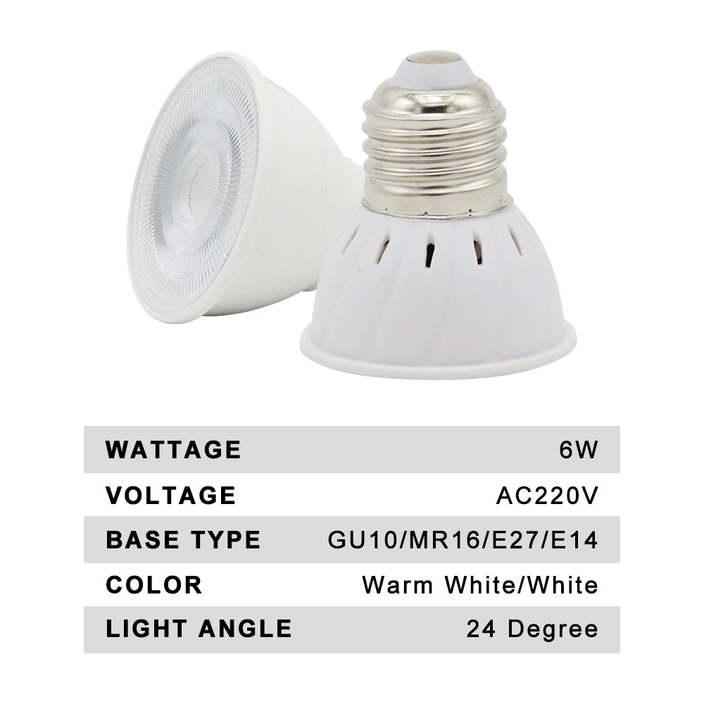 LED Lamp Cup E27 E14 MR16 GU10 Bulb Light Lampada LED Spotlight 48 LEDs 2835 Chip SMD Bombillas LED Lighting Corn Bulbs 6W