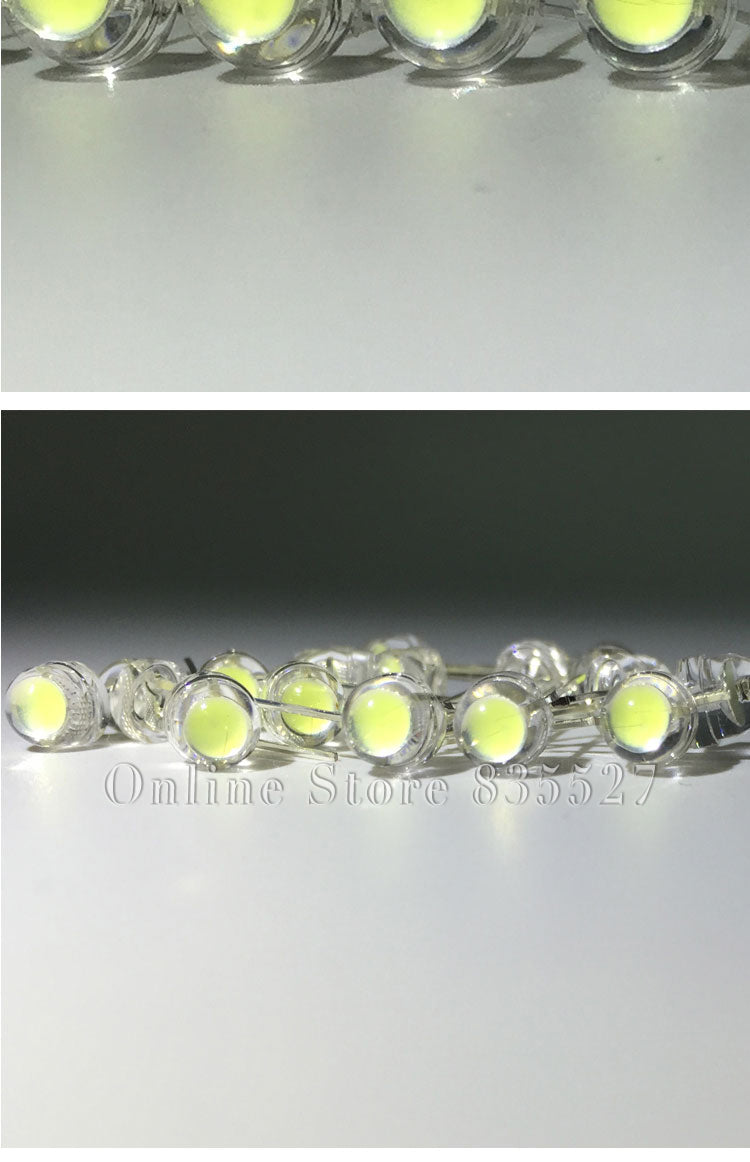 White 5mm F5 Straw Hat LED Chandelier Crystal Lamp Beads Big Core Chip 6-7LM Light emitting diodes LED DIY lights