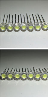 White 5mm F5 Straw Hat LED Chandelier Crystal Lamp Beads Big Core Chip 6-7LM Light emitting diodes LED DIY lights