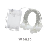 Fairy Garland LED Ball String Lights Waterproof For Christmas Tree Wedding Home Indoor Decoration Battery Powered