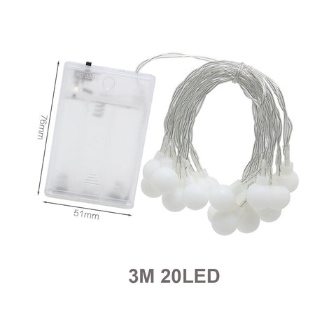 Fairy Garland LED Ball String Lights Waterproof For Christmas Tree Wedding Home Indoor Decoration Battery Powered