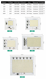 Smart IC 2835SMD LED Chips Lamp 10W 20W 30W 50W 100W AC 220V-240V DIY For Outdoor Floodlight Garden Cold White Warm White