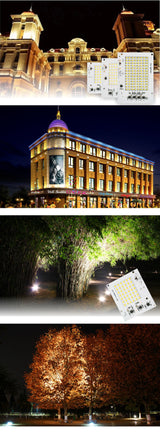 Smart IC 2835SMD LED Chips Lamp 10W 20W 30W 50W 100W AC 220V-240V DIY For Outdoor Floodlight Garden Cold White Warm White