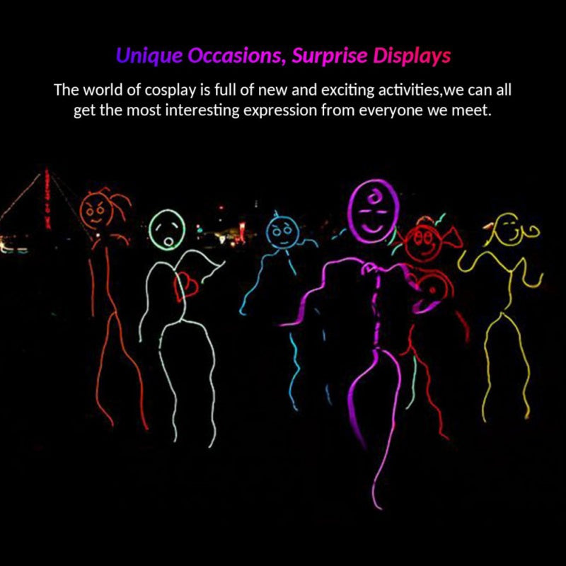 Glow EL Wire Cable LED Neon Christmas Dance Party DIY Costumes Clothing Luminous Car Light Decoration Clothes Ball Rave 1m/3m/5m