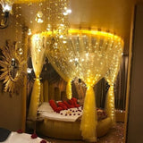 LED Home Outdoor Holiday Christmas Decorative Wedding x-mas String Fairy Curtain Garlands Strip Party Lights