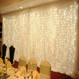 LED Home Outdoor Holiday Christmas Decorative Wedding x-mas String Fairy Curtain Garlands Strip Party Lights