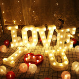 16CM LED Letter Night Light Light Alphabet Battery Home Club Wall Decoration Party Wedding Birthday Decors Valentine's Day Gift