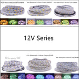 SMD5050 RGB LED Strip Waterproof 5M 300LED DC 12V 24V CCT RGBCCT  RGBW RGBWW WHITE WARM WHITE Fita LED Light Strips Flexible