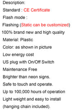 Super Brightly Led Open Store Business Shop Neon Signs Animated Motion Running with Switch US/EU/AU/UK Plug Indoor