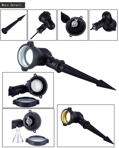 New Style led Garden Lawn Lamp 220V 110V 12V Outdoor LED Spike Light 3W 5W 7W 9W Path lights Landscape with GU10 Spot Bulbs