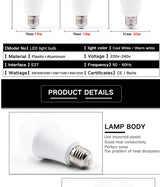 LED E14 LED lamp E27 LED bulb AC 220V 230V 240V 20W 18W 15W 12W 9W 6W 3W Lampada LED Spotlight Table lamp Lamps light