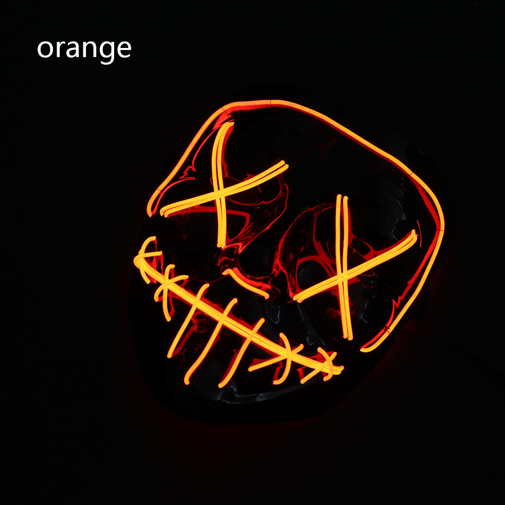 Halloween Mask LED Maske Light Up Party Masks Neon Maska Cosplay Mascara Horror Mascarillas Glow In Dark Masque V for Vendetta